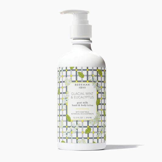 Goat Milk Hand Cream | 12.5 oz Pump Bottle - Glacial Mint & Eucalyptus