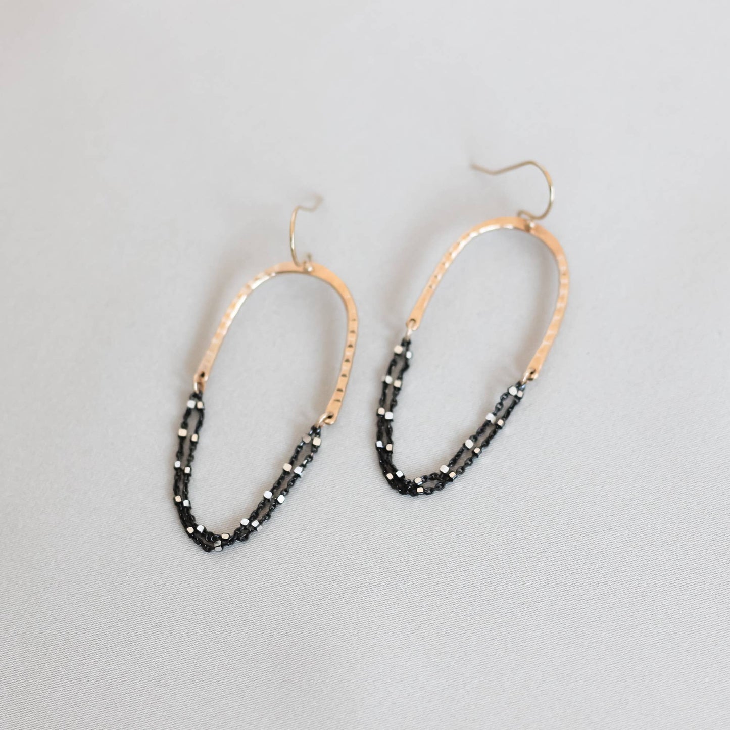 Lexi Earrings – Black + Gold