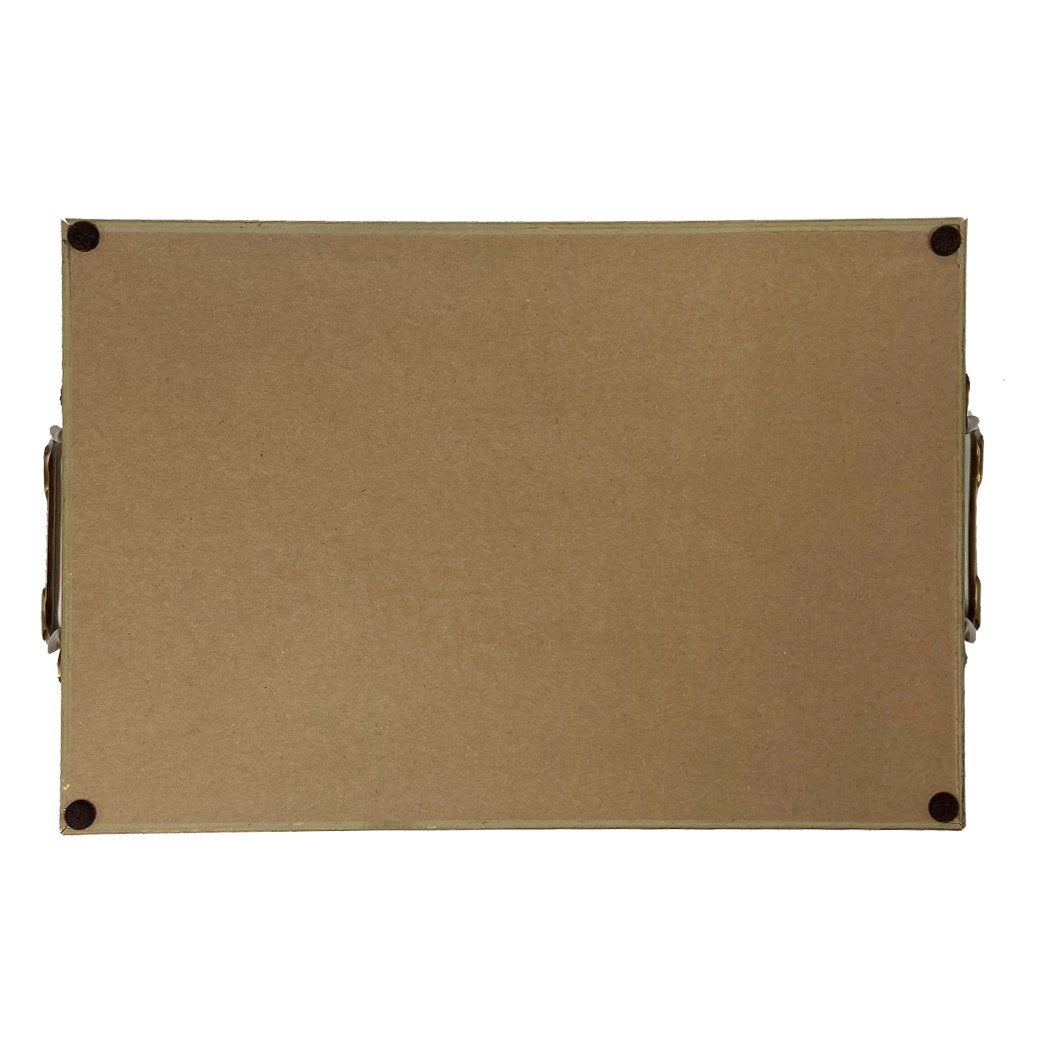 William Morris Strawberry Thief Rectangular Decorative Tray with Brass Handles