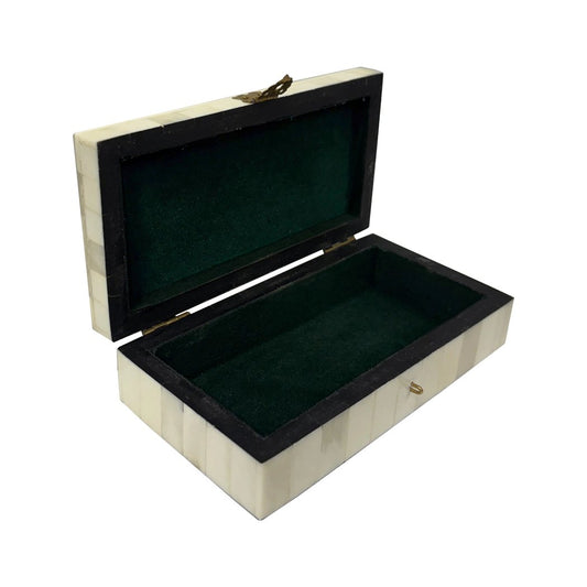 William Morris Honeysuckle 6-1/4” Printed Bone Trinket Box