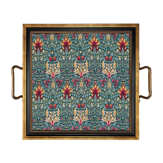 William Morris Snakehead Decorative Trays with Brass Handles