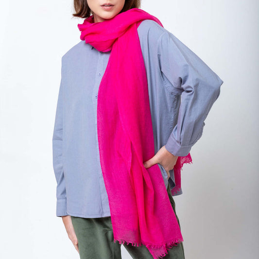Cashmere Whisper Featherweight Scarf - Fuchsia