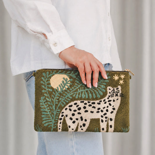 Woven Convertible Crossbody Aluna Clutch Bag - Jaguar