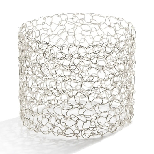 Sterling Silver Wire Statement Bangle Bracelet