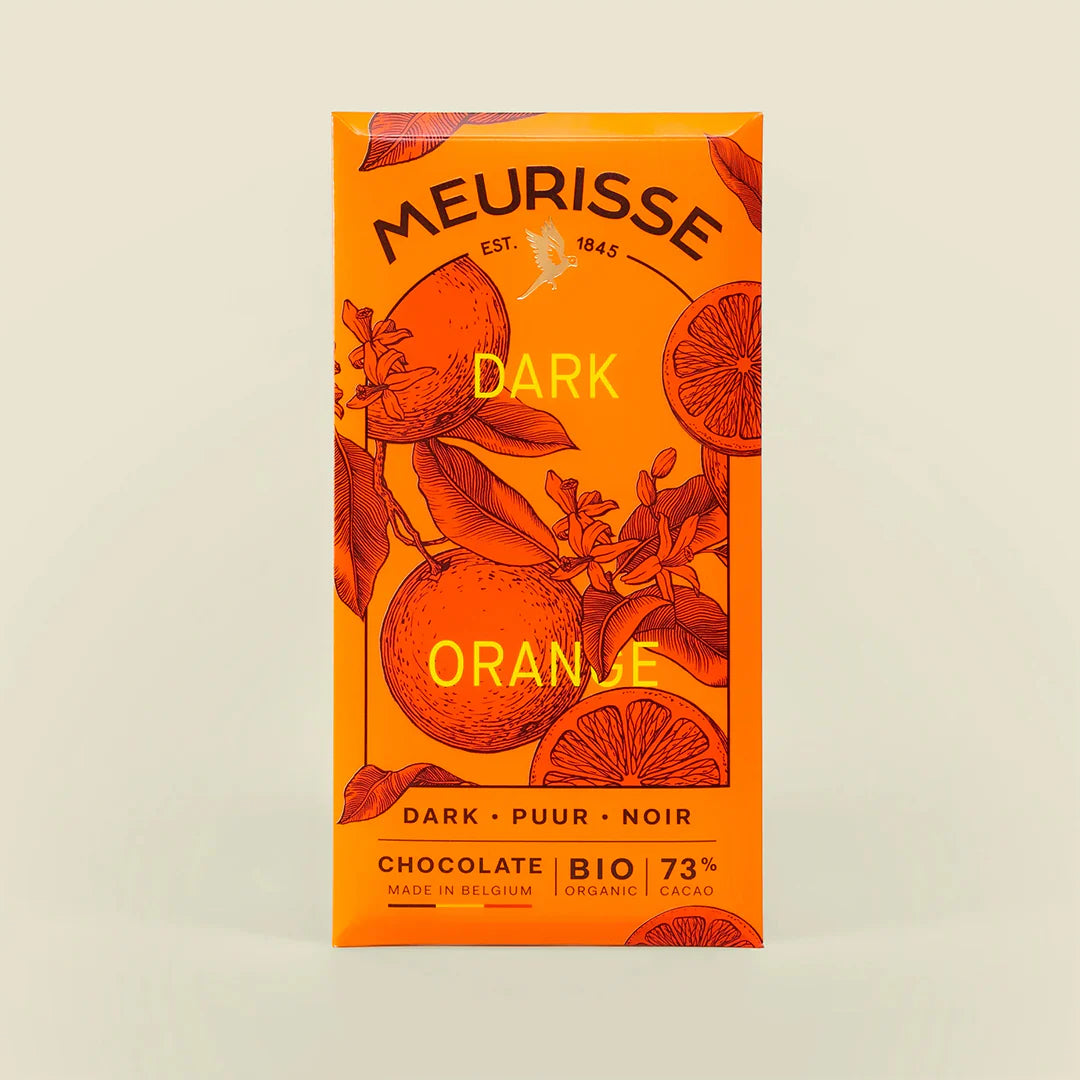 Meurisse Dark Chocolate Tablet - Orange