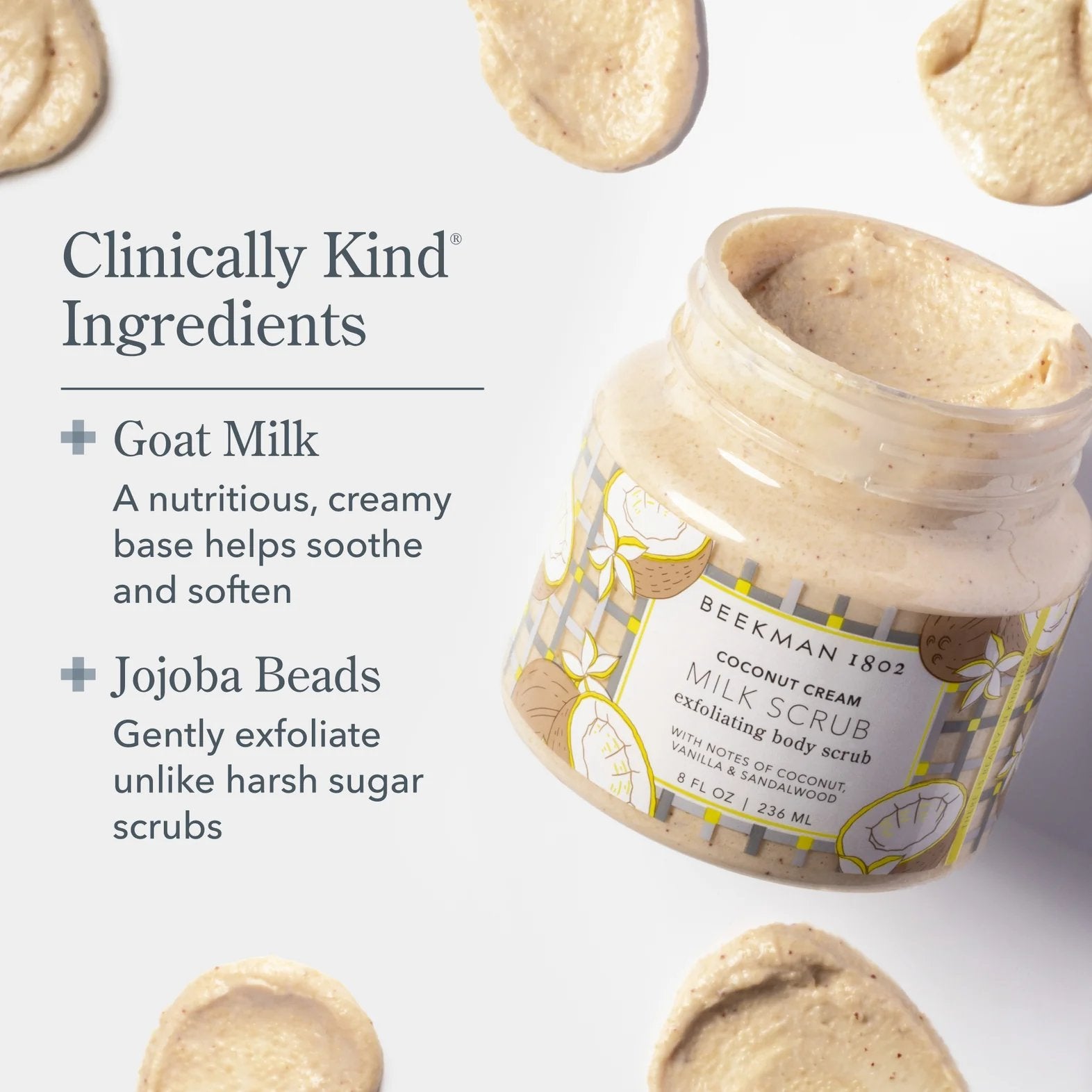 Milk Scrub Exfoliating Body Scrub - Coconut Cream