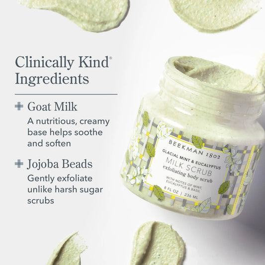 Milk Scrub Exfoliating Body Scrub - Glacial Mint & Eucalyptus
