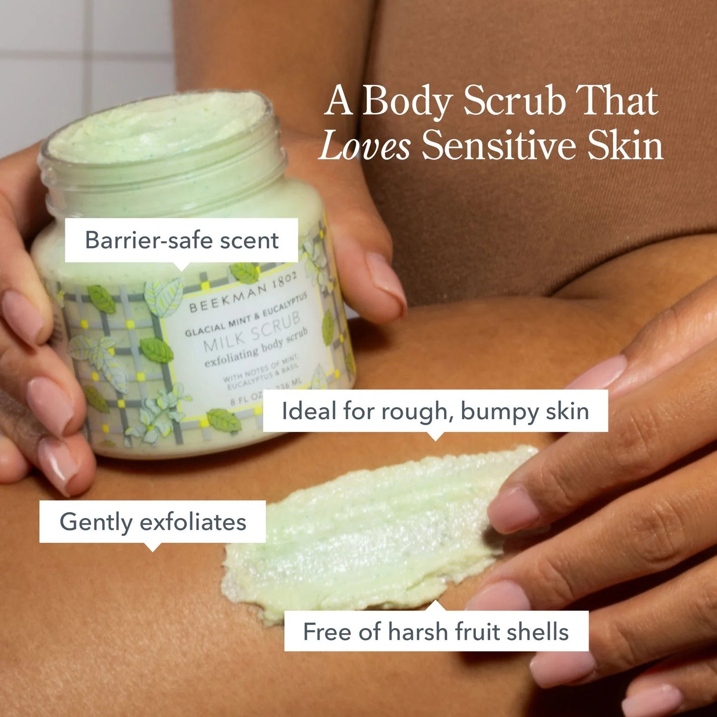 Milk Scrub Exfoliating Body Scrub - Glacial Mint & Eucalyptus