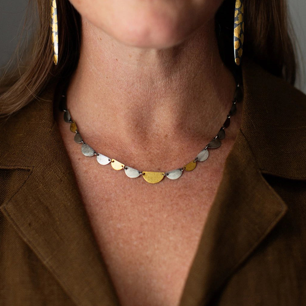 Mixed-Metal 'Hemi' Necklace