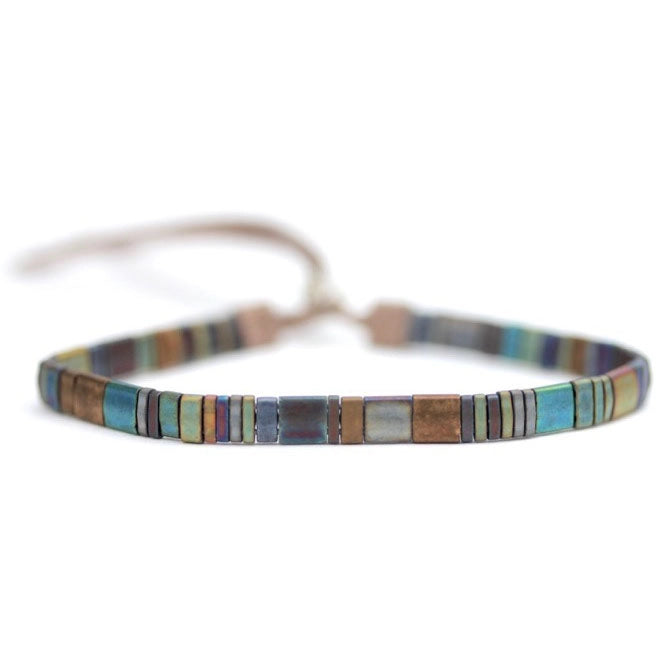 Nova Handwoven Beaded Tile Bracelet