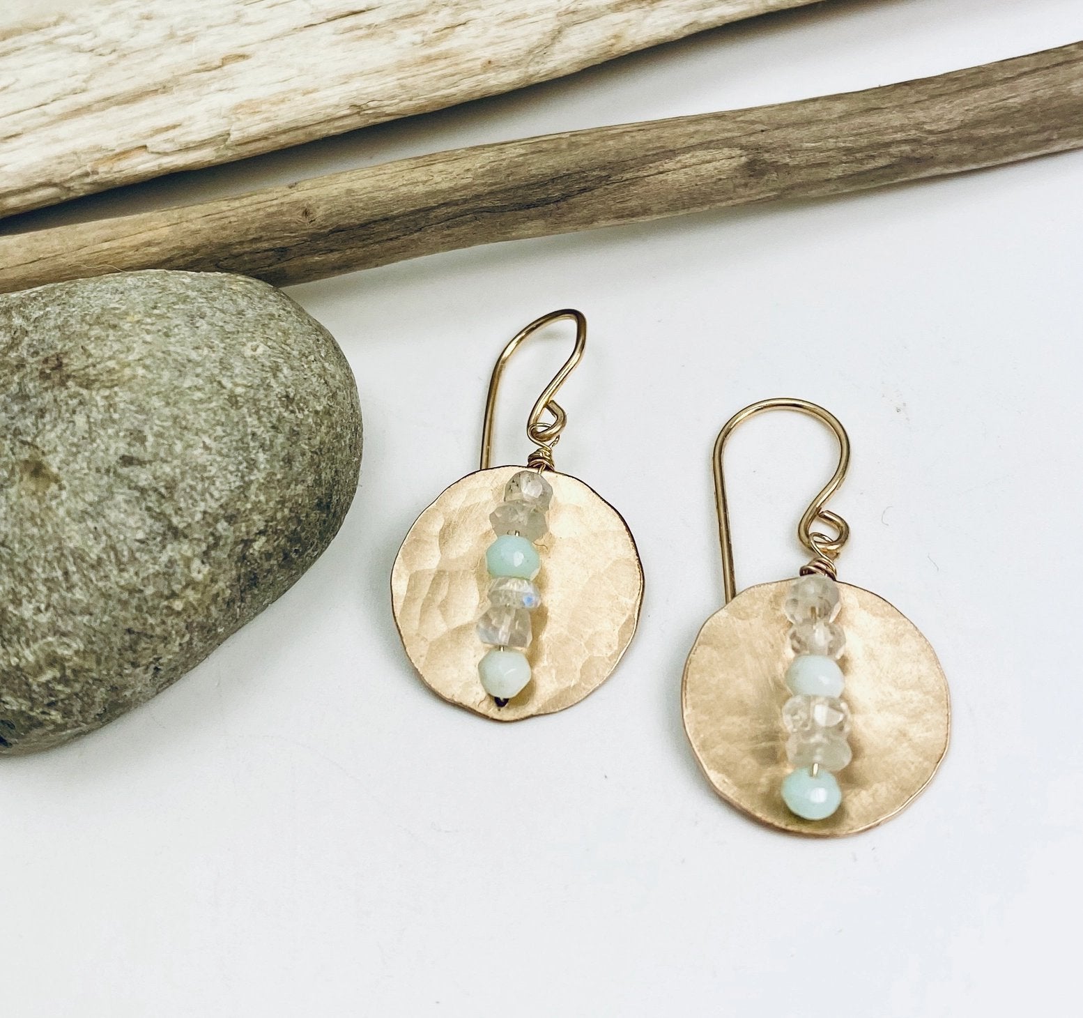 ‘Opal Moon’ Disc Earrings