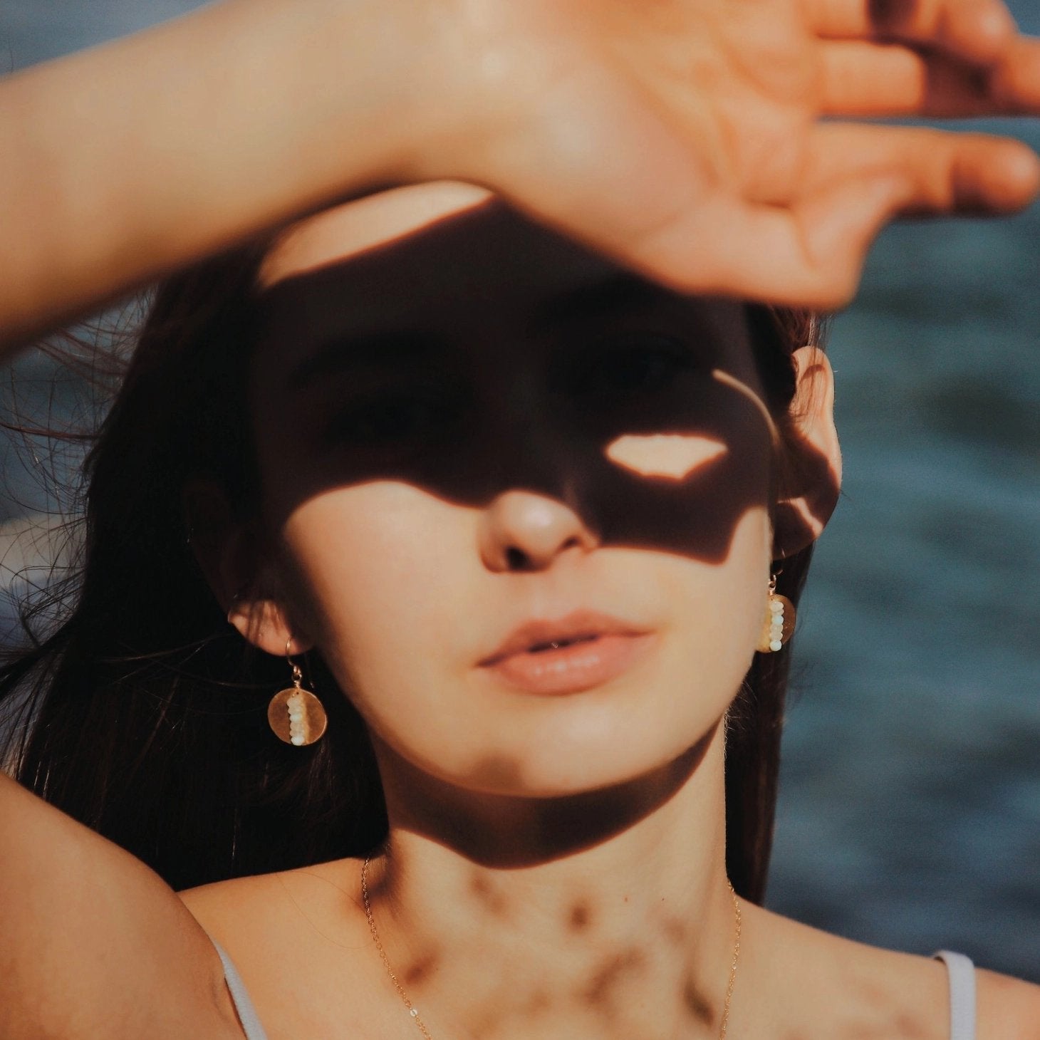 ‘Opal Moon’ Disc Earrings