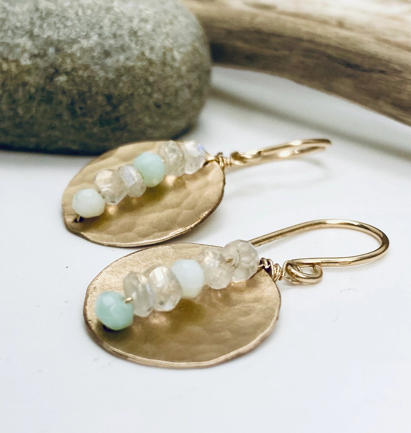 ‘Opal Moon’ Disc Earrings