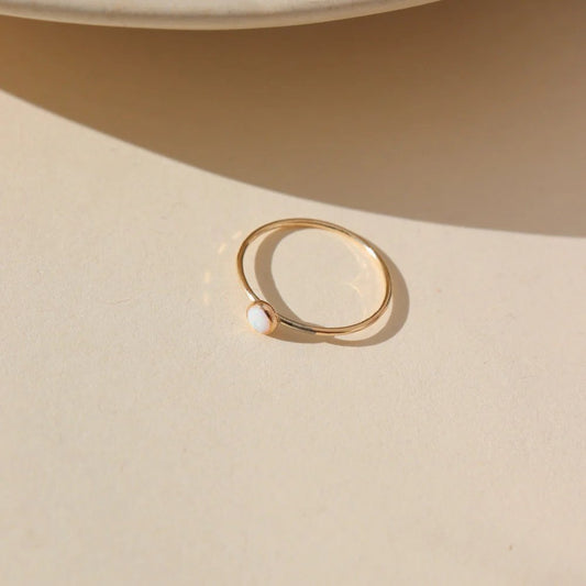Opal Stacking Ring - Gold Fill