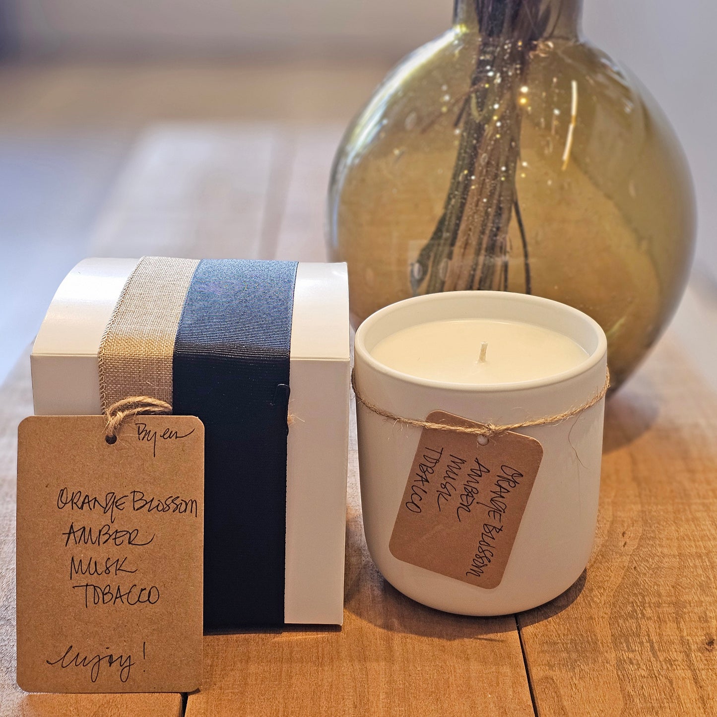 Coconut Blend Wax Candle - Orange Blossom | Amber | Musk | Tobacco