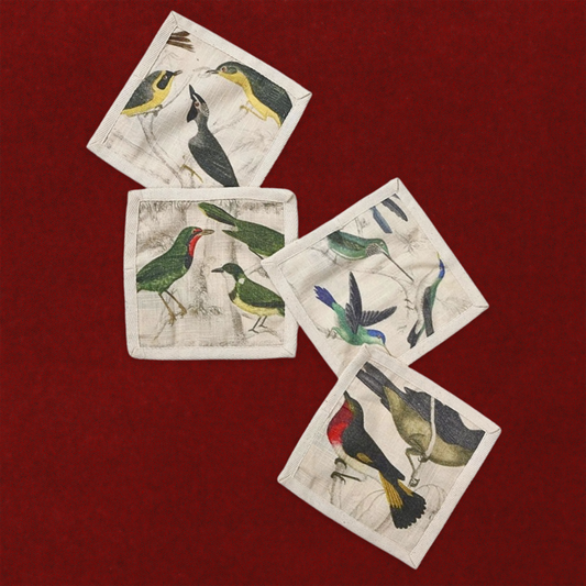 Ornithology Cocktail Napkins (Set of 4)