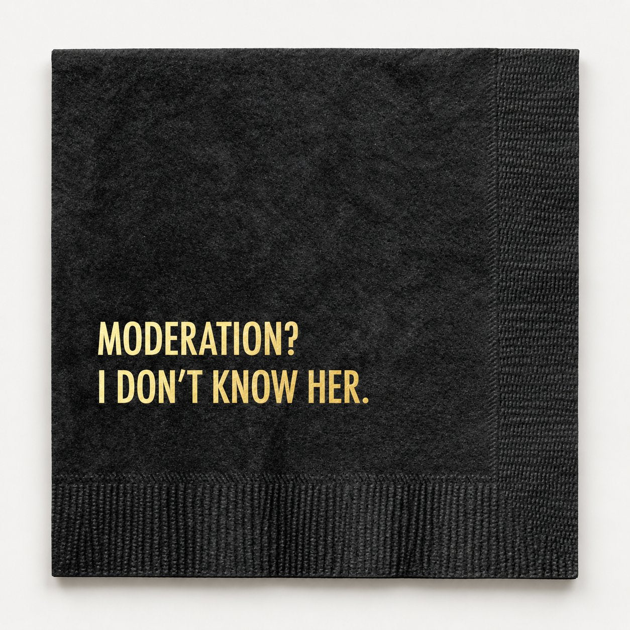 ‘Don't Know Moderation’ Paper Cocktail Napkins