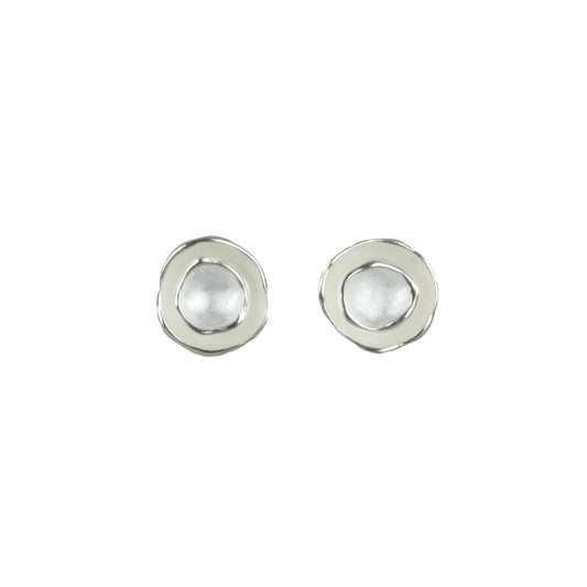 Sterling Silver Oyster Pod Stud Earrings