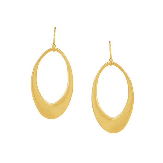 Open Oval Dangle Earrings