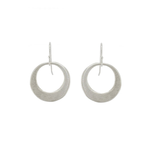 Medium Circle Earrings — Sterling Silver