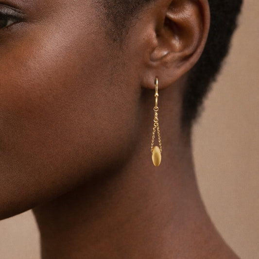 Hanging Nugget Drop Earrings – Gold Vermeil