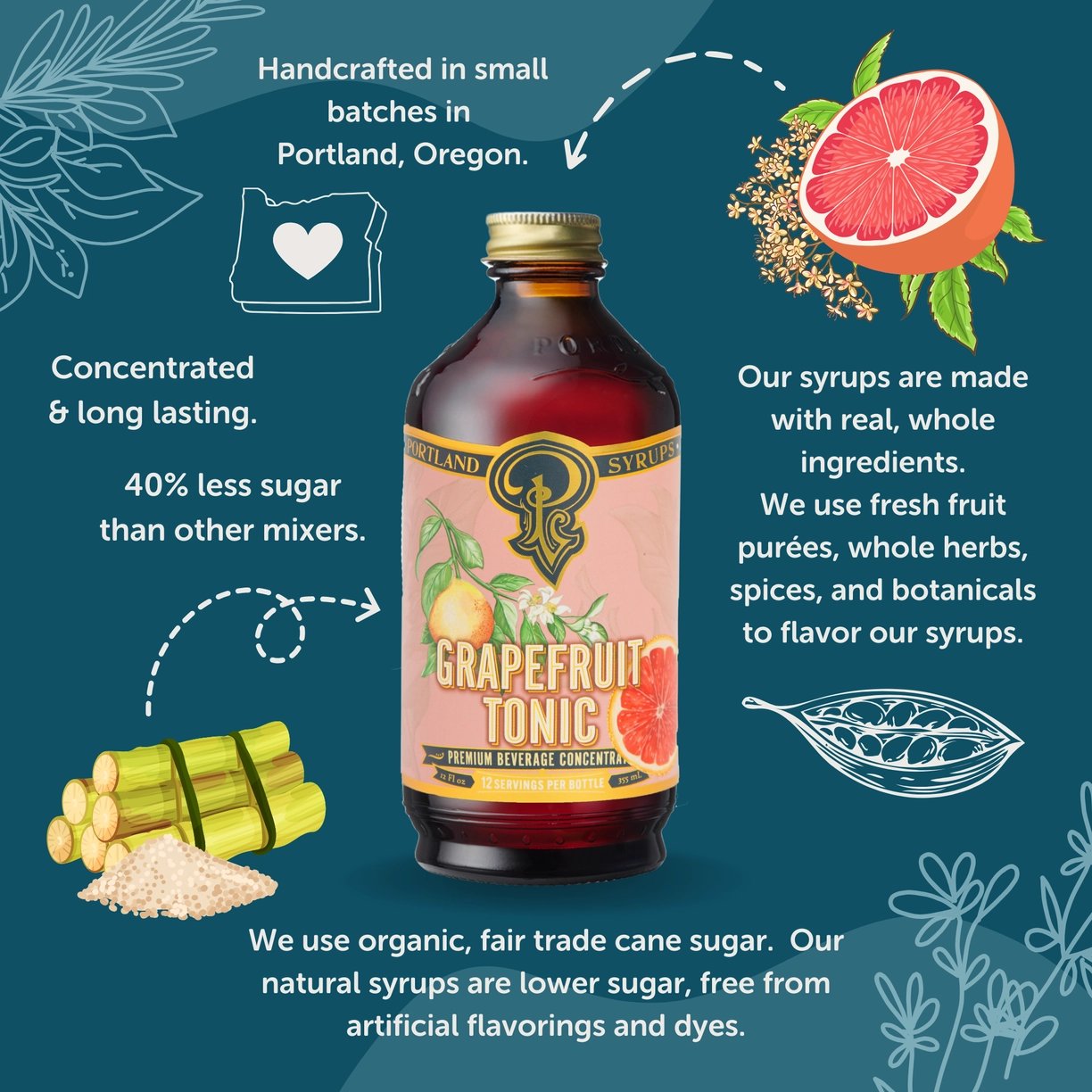 Grapefruit Tonic Mixer - 12 oz.