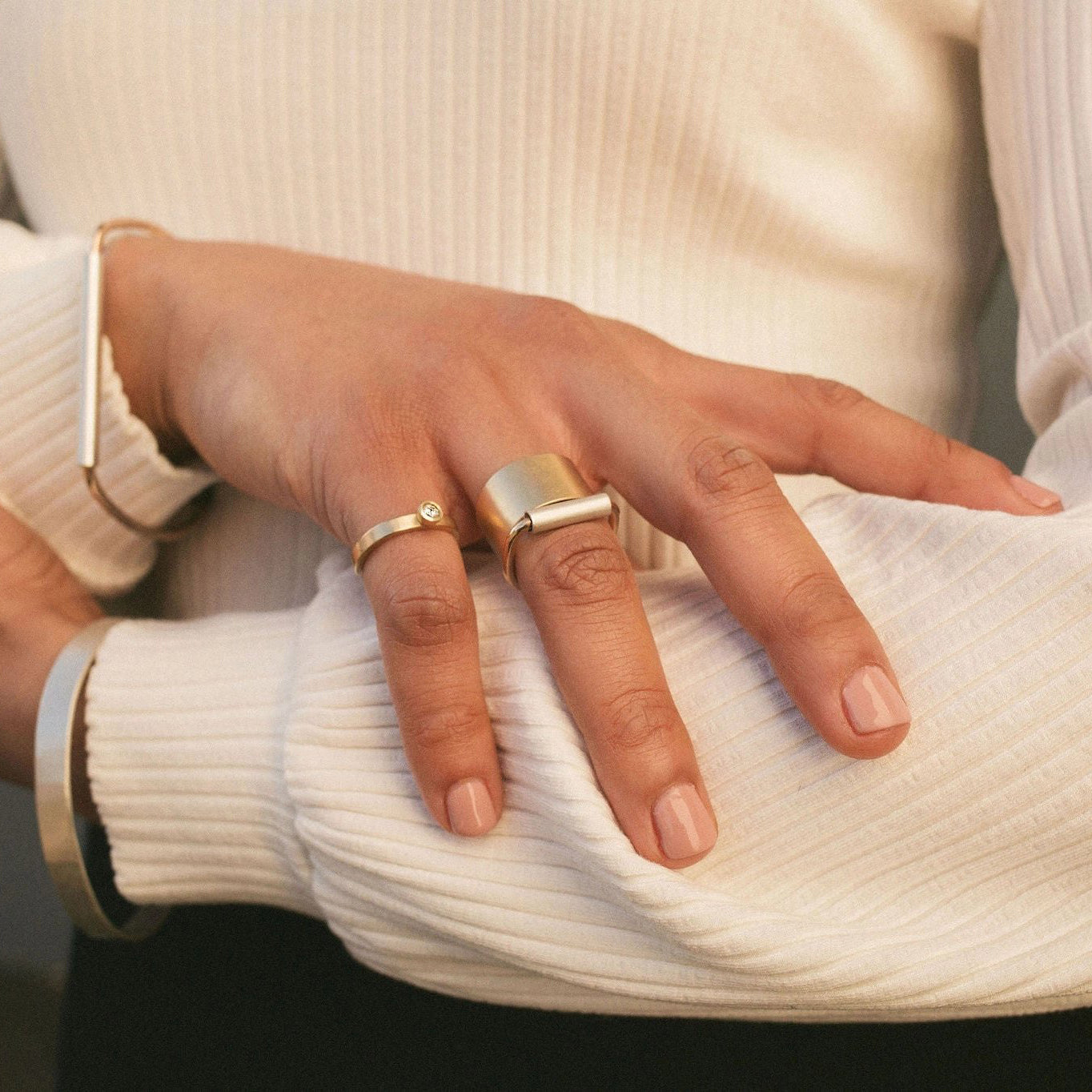 Gold + Silver Pipeline Ring