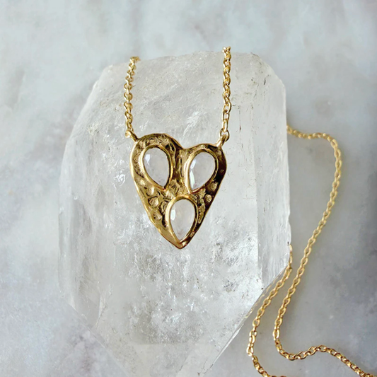 Moonstone Heart Necklace