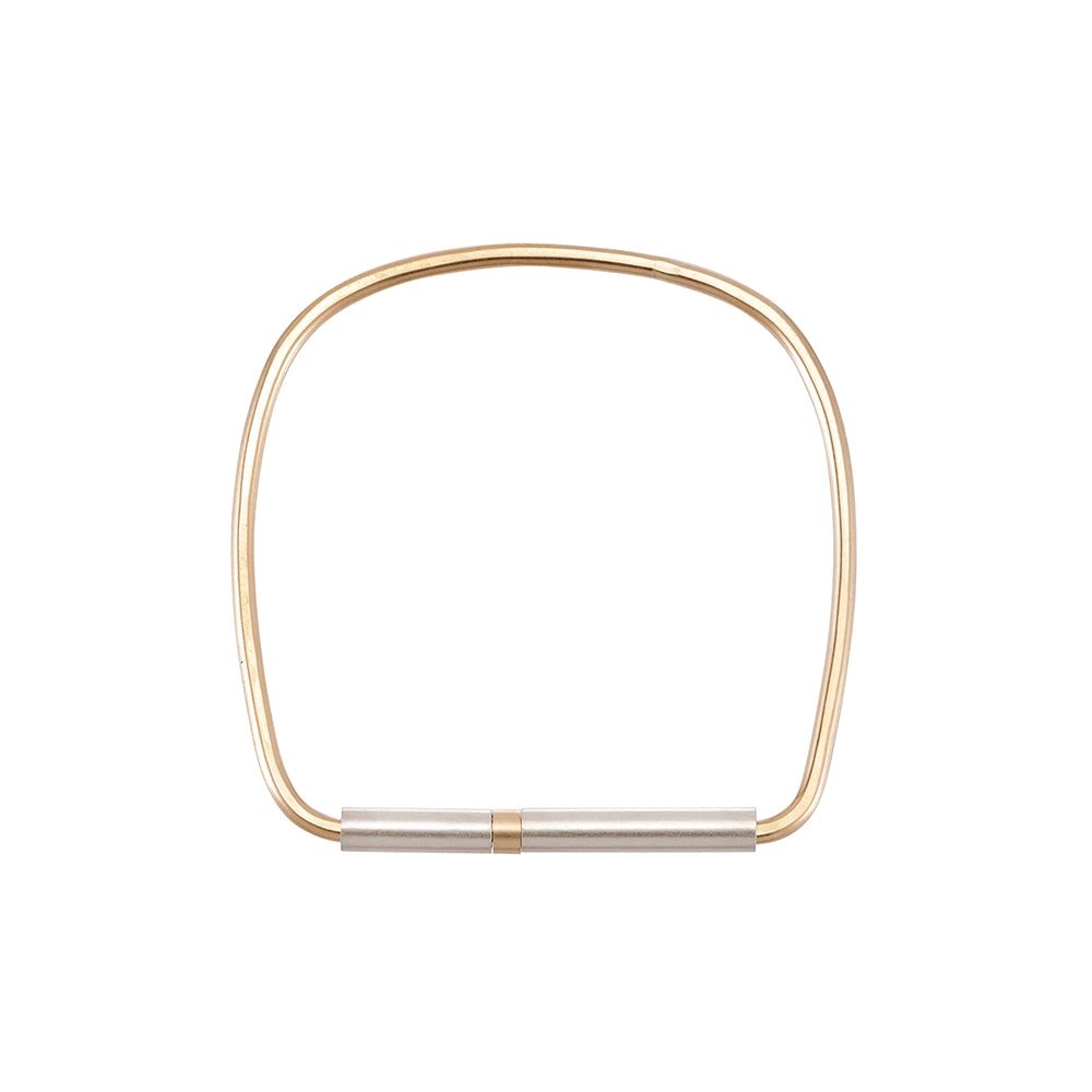 Gold + Silver Repetition Bangle Bracelet