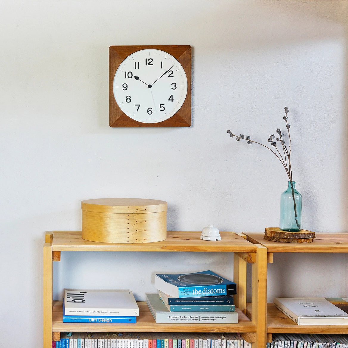 ROOT SQUARE Wall Clock - Brown