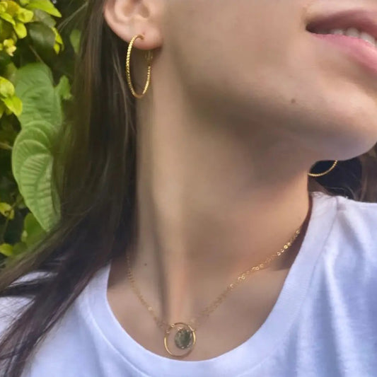 Diamond-Cut Hoop Earrings – Gold Filled