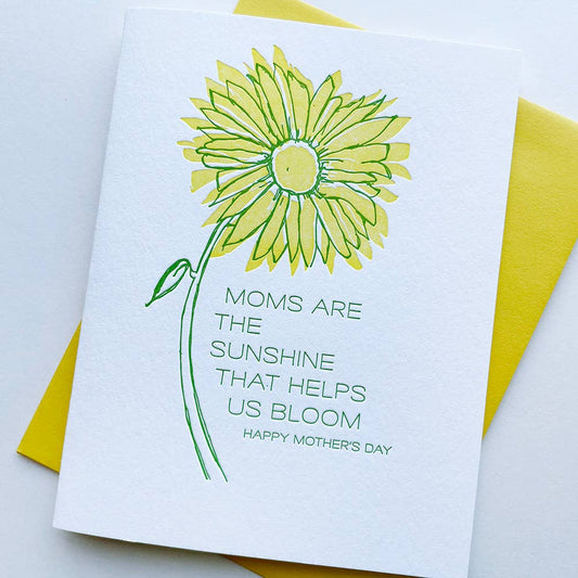 Mother's Day / Sunflower - Letterpress Card