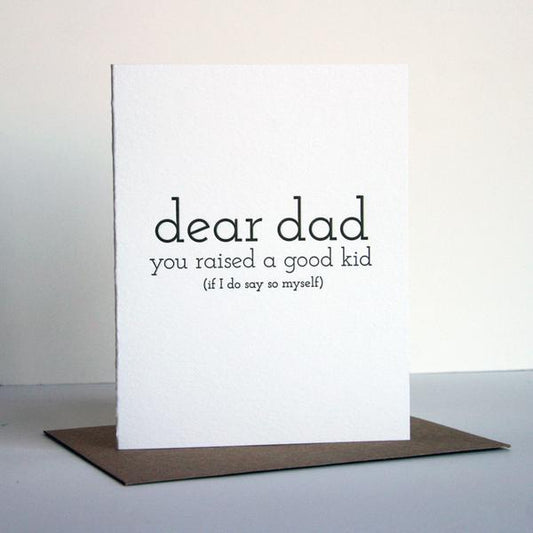 Dear Dad - Letterpress Card
