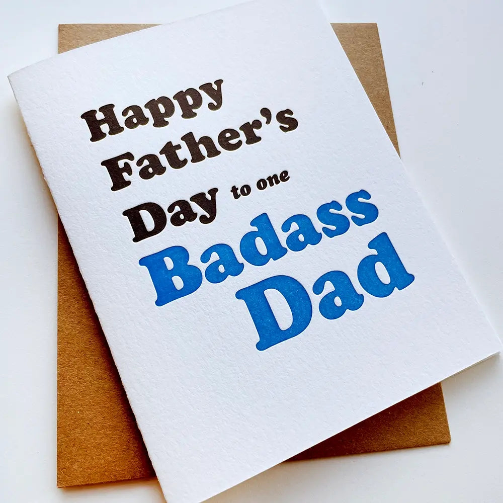 Badass Dad - Letterpress Card