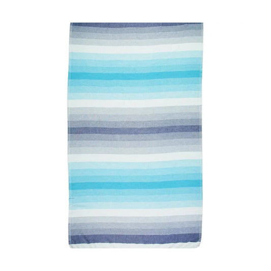 Santa Barbara Turkish Towel - Navy/Turquoise