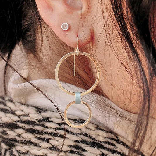 Gold + Silver Sequence Earrings