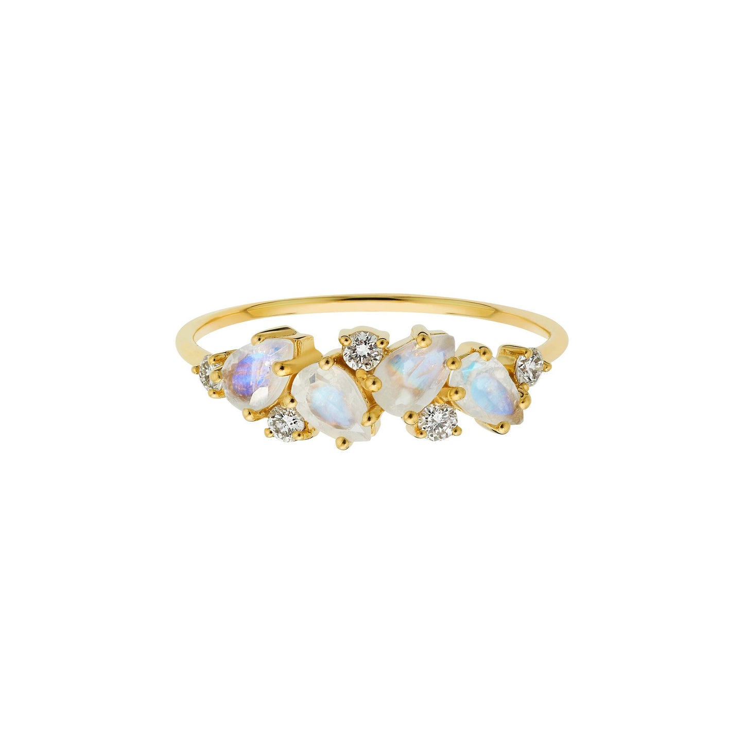 14k Gold Diamond + Moonstone 'Woodland Fairytale' Ring
