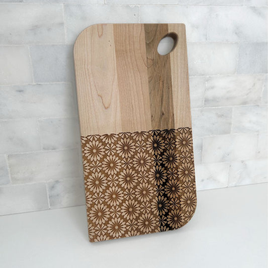 Spalted Maple Engraved Starburst Cutting Board