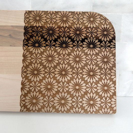 Spalted Maple Engraved Starburst Cutting Board