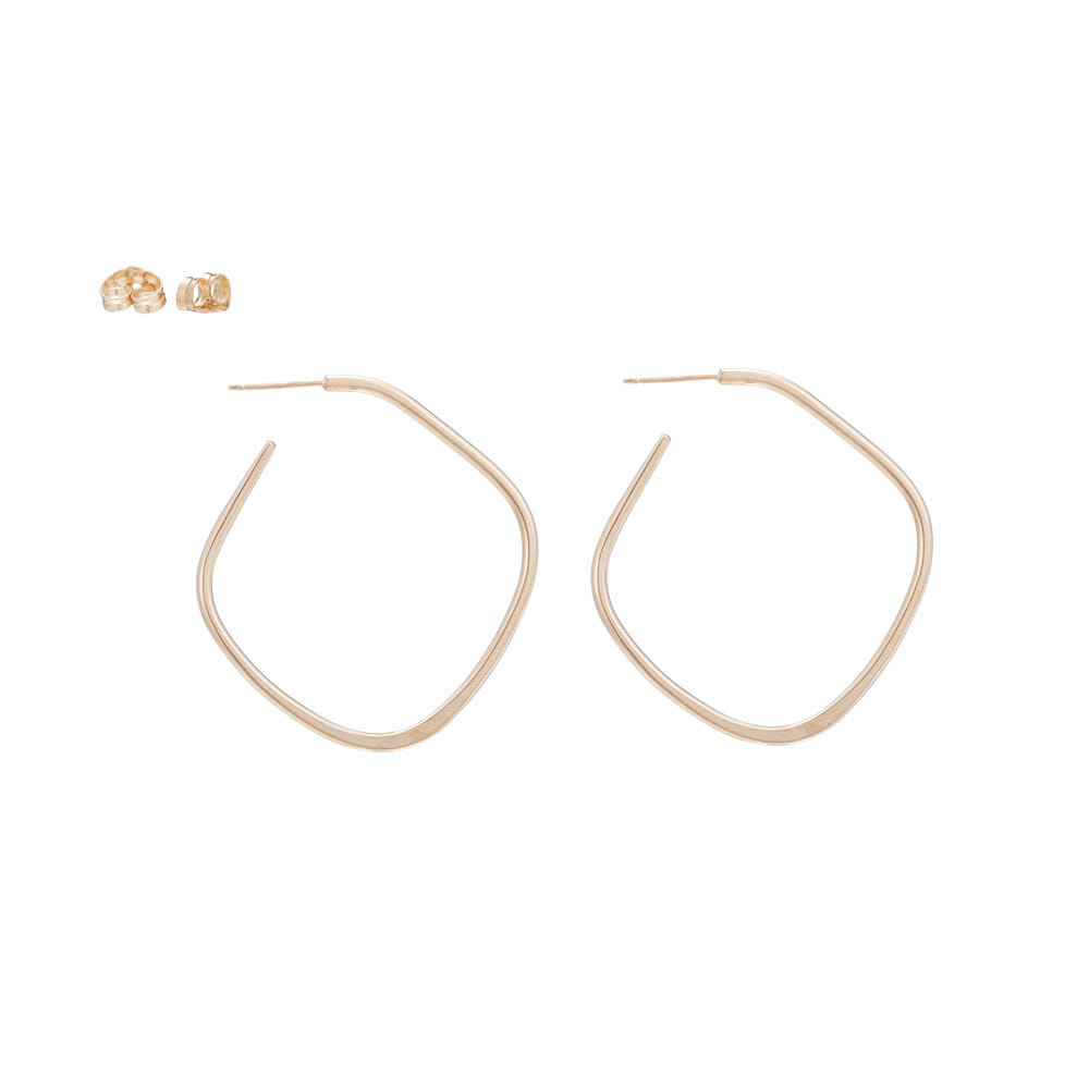 Gold Square Hoop Earrings