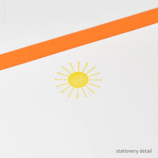 Stationery Set with Yellow Sun
