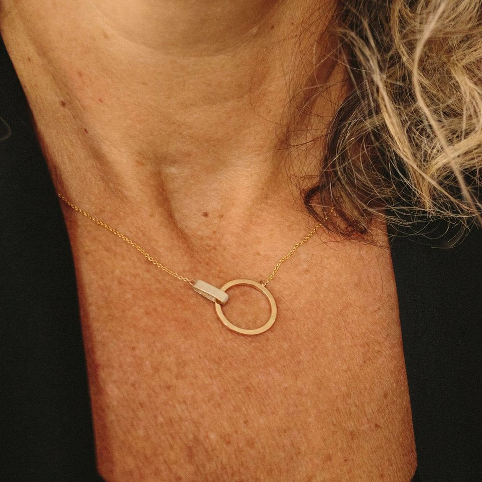 Gold + Silver Surface Necklace