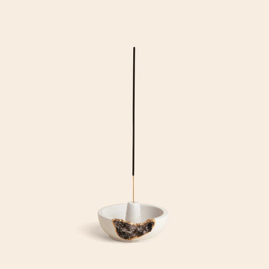 Natural Quartz Incense Holder – Smoky Quartz