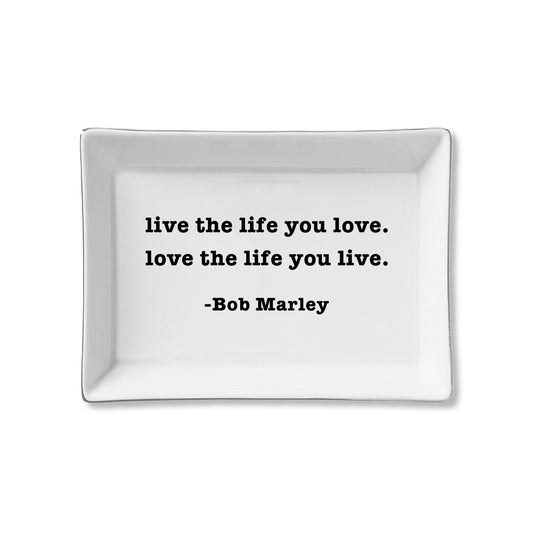 Ceramic Trinket Tray - Love the Life You Live