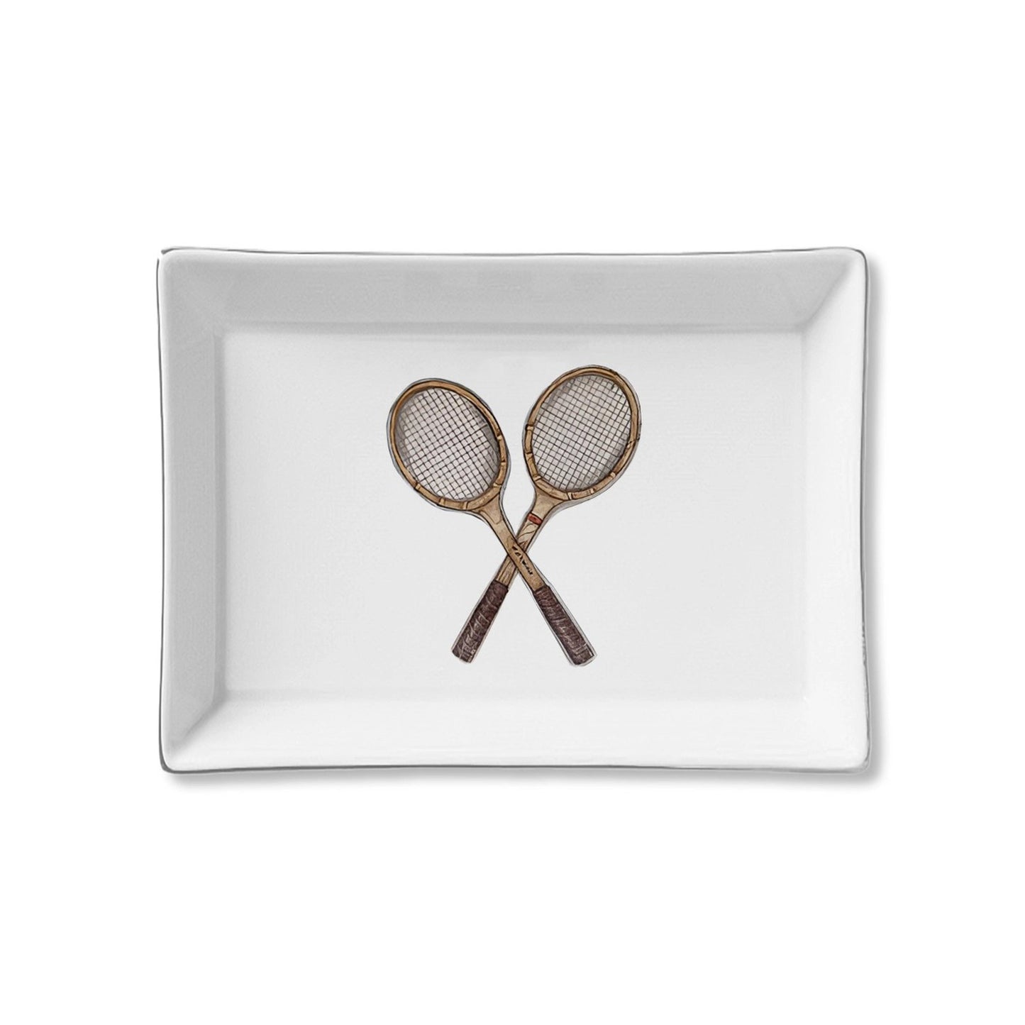 Ceramic Trinket Tray - Vintage Tennis