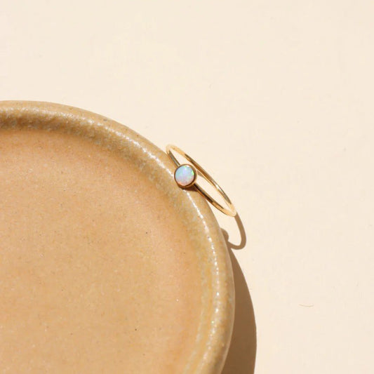 Opal Stacking Ring - Gold Fill