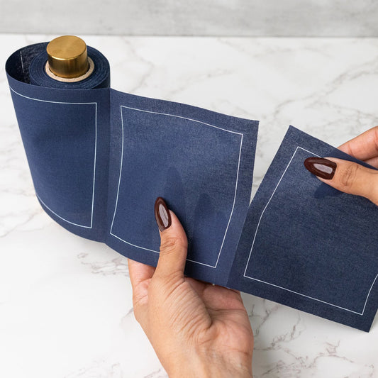Cocktail Napkin Roll - Navy