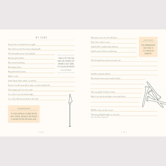 The Ultimate Golf Journal: Keeping My Game on Course
