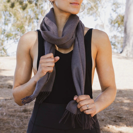 Baby Alpaca Solid Scarf - Truffle