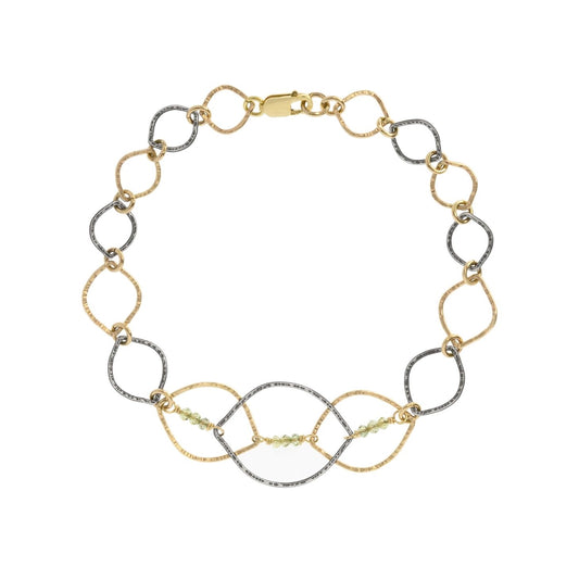 Mixed-Metal ‘Twilight Vine’ Bracelet with Green Sapphire